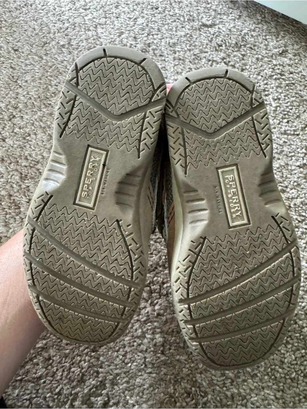 Kids Sperry Tan Boat Shoes with Lace Detail